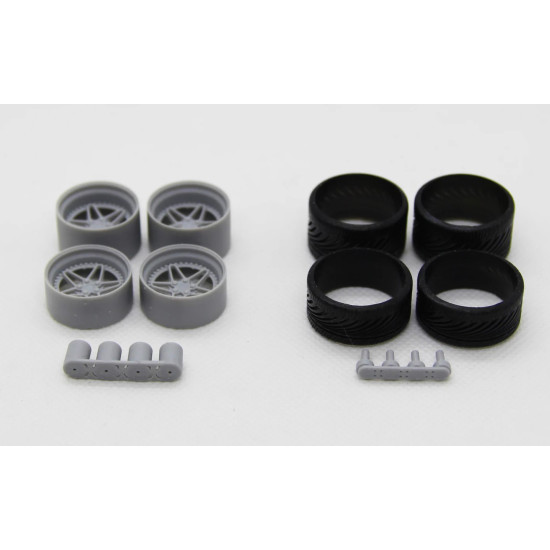 Diolex Dp24065 1/24 Wheels 19 Inch Fifteen52 Outlaw Dkubus For Tamiya Fujimi Aoshima Revell Diolex Dp24065 1/24 Wheels 19 Inch Fifteen52 Outlaw Dkubus For Tamiya Fujimi Aoshima Revell
