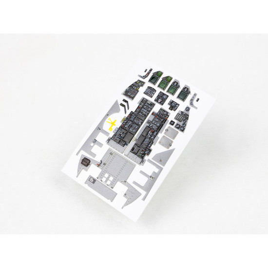 Red Fox Qs-32063 1/32 3d Decal For F-16c Block 30/32 Instrument Panel For Tamiya