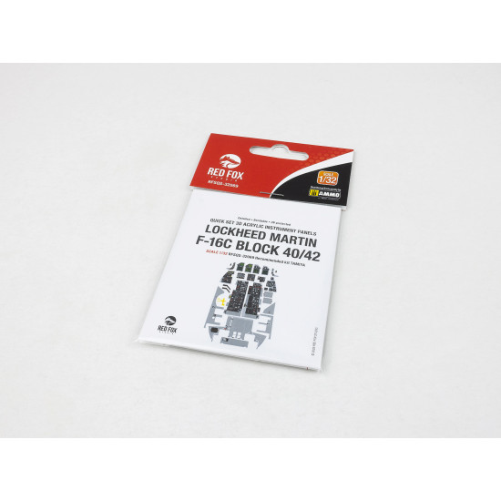 Red Fox Qs-32069 1/32 3d Decal For F-16c Block 40/42 Instrument Panel For Tamiya Red Fox Qs-32069 1/32 3d Decal For F-16c Block 40/42 Instrument Panel For Tamiya