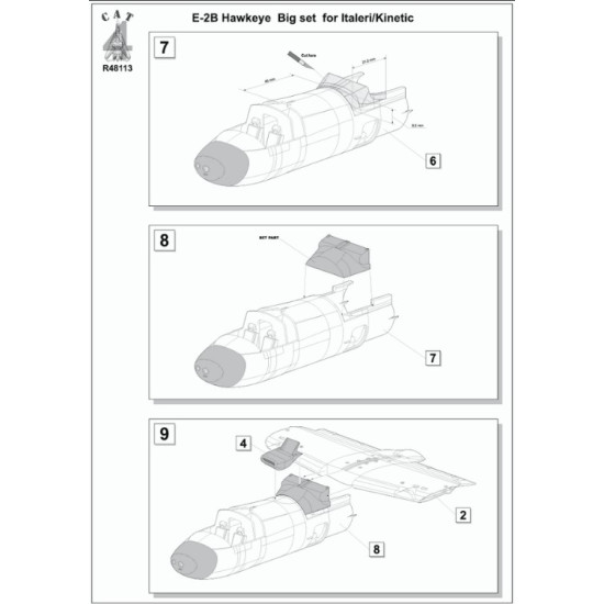 Cat4-r48113 1/48 E-2b Hawkeye Big Set For Kinetic/Italeri Conversion Kit Cat4-r48113 1/48 E-2b Hawkeye Big Set For Kinetic/Italeri Conversion Kit