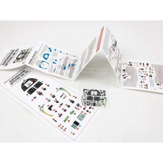 Red Fox Qs-32188 1/32 3d Decal Instrument Panel For Spitfire Mk.ixc For Tamiya