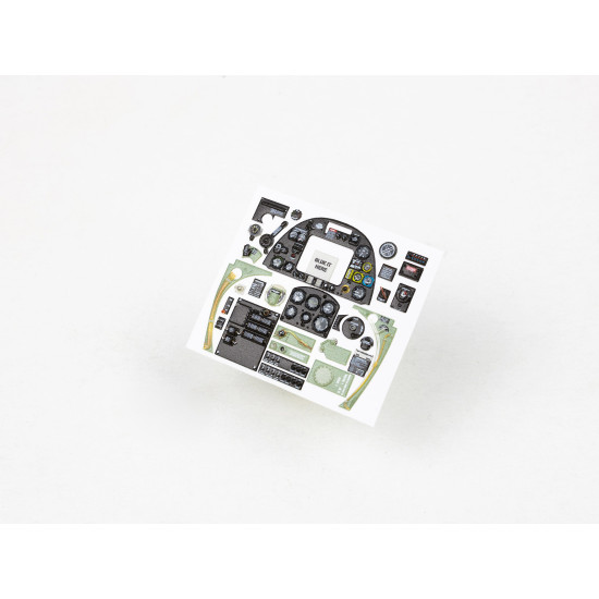 Red Fox Qs-32189 1/32 3d Decal Instrument Panel For Supermarine Spitfire Mk.viii For Tamiya