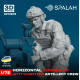 Spalah 13972 1/72 Figure Horizontal Gunner Of M777 Howitzer Model Kit Spalah 13972 1/72 Figure Horizontal Gunner Of M777 Howitzer Model Kit