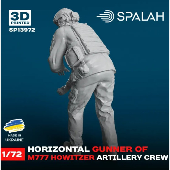 Spalah 13972 1/72 Figure Horizontal Gunner Of M777 Howitzer Model Kit Spalah 13972 1/72 Figure Horizontal Gunner Of M777 Howitzer Model Kit