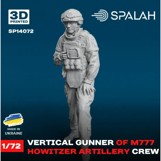 Spalah 14072 1/72 Figure Vertical Gunner Of M777 Howitzer Model Kit Spalah 14072 1/72 Figure Vertical Gunner Of M777 Howitzer Model Kit