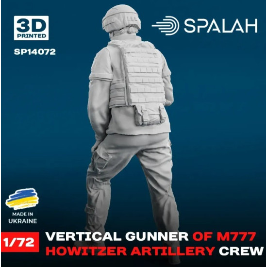 Spalah 14072 1/72 Figure Vertical Gunner Of M777 Howitzer Model Kit Spalah 14072 1/72 Figure Vertical Gunner Of M777 Howitzer Model Kit