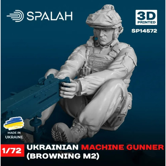 Spalah 14572 1/72 Figure Ukrainian Machine Gunner Browning M2 Model Kit Spalah 14572 1/72 Figure Ukrainian Machine Gunner Browning M2 Model Kit