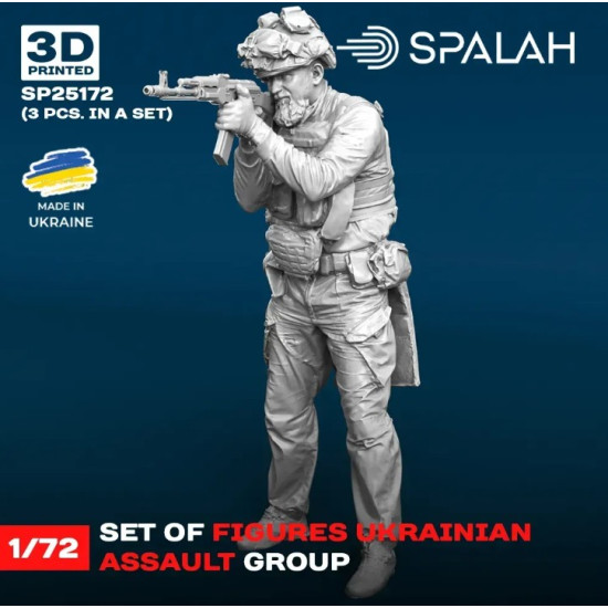 Spalah 25172 1/72 Set Of Figures Ukrainian Assault Group Resin Model Kit