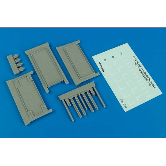 Aerobonus 320031 1/32 Flightline Handtrack 3 Shelves Resin Kit Aerobonus 320031 1/32 Flightline Handtrack 3 Shelves Resin Kit