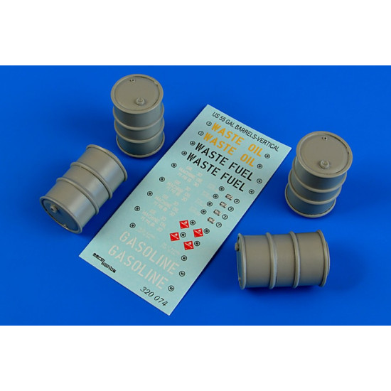 Aerobonus 320074 1/32 Us 55 Gallon Barrels Vertical Position Resin Kit Aerobonus 320074 1/32 Us 55 Gallon Barrels Vertical Position Resin Kit