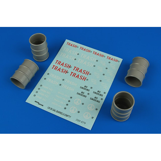 Aerobonus 320079 1/32 Us 55 Gallon Barrels Empty Resin Kit Aerobonus 320079 1/32 Us 55 Gallon Barrels Empty Resin Kit