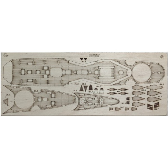 Orel385/3 1/200 Wooden Decks For Paper Model Bouvet Orel385/3 1/200 Wooden Decks For Paper Model Bouvet