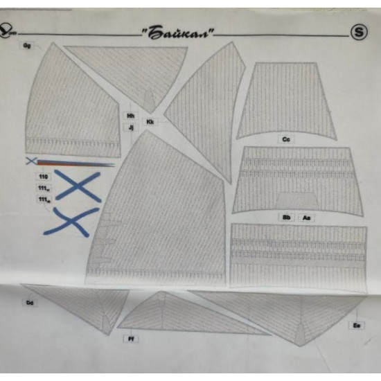 Orel182/4 1/200 Textile Sails For Paper Model Uss Tuscumbia Orel182/4 1/200 Textile Sails For Paper Model Uss Tuscumbia