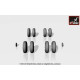 Armory Aw14304 1/144 Boeing B-52 Wheels Weighted Aircraft Accesories