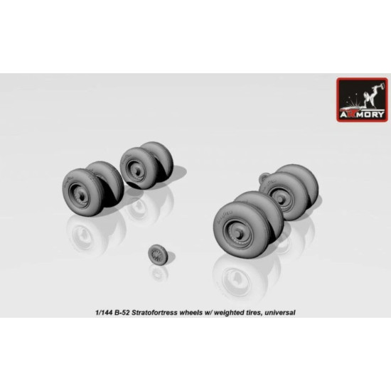 Armory Aw14304 1/144 Boeing B-52 Wheels Weighted Aircraft Accesories
