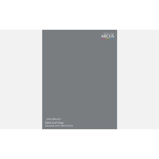 Arcus A520 Acrylic Paint Ana 621 Dark Gull Gray Saturated Color