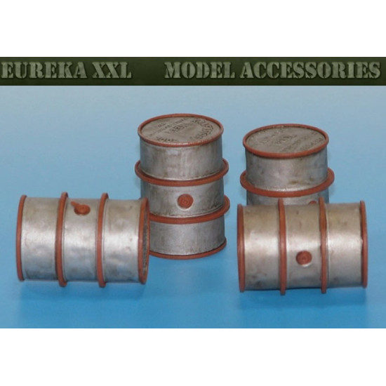 Eureka E-012 1/35 German 200 L Fuel Drums Set 2 4 Pcs Resin Eureka E-012 1/35 German 200 L Fuel Drums Set 2 4 Pcs Resin