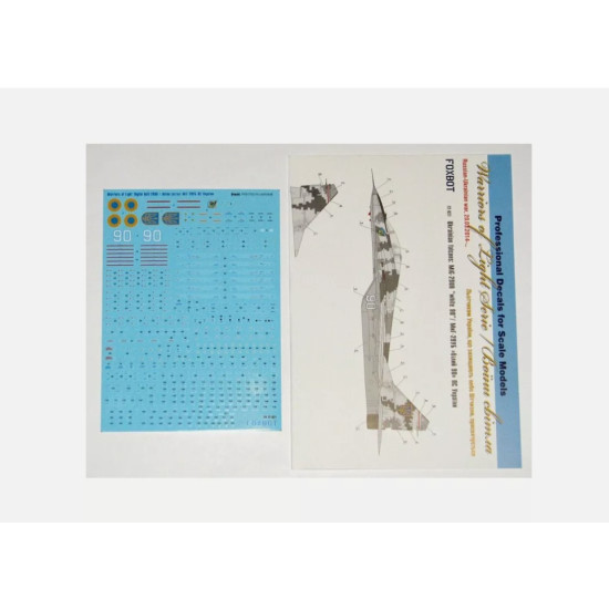 Foxbot 72-027a 1/72 Mikoyan Mig-29ub Ukranian Air Forces Decals With Masks