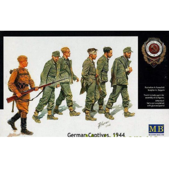 Master Box 3517 1/35 German Tank Hunters 1944 Plastic Figures Kit Master Box 3517 1/35 German Tank Hunters 1944 Plastic Figures Kit