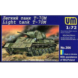 T-70M Soviet Light Tank 45mm Gun 7.62mm MG WWII 1/72 UM 306