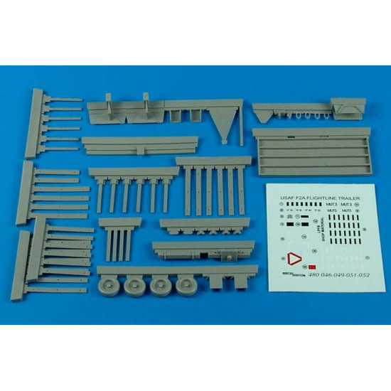 Aerobonus 480049 1/48 Usaf F-2a Flightline Trailer Steel Platform With Racks