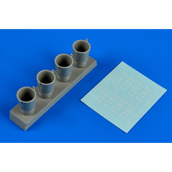 Aerobonus 480099 1/48 Dummy Resin Fire Buckets