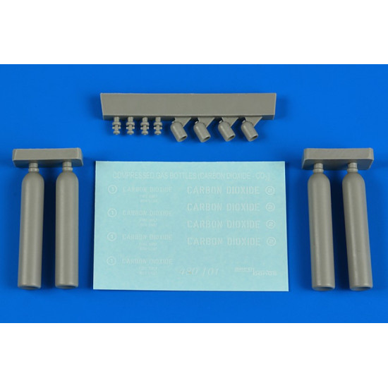 Aerobonus 480101 1/48 Dummy Resin Compressed Gas Bottles Carbon Dioxide