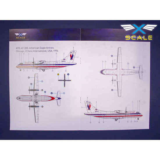 X-scale 144009 1/144 Atr-42-300 American Eagle Turboprop Regional Airliner X-scale 144009 1/144 Atr-42-300 American Eagle Turboprop Regional Airliner