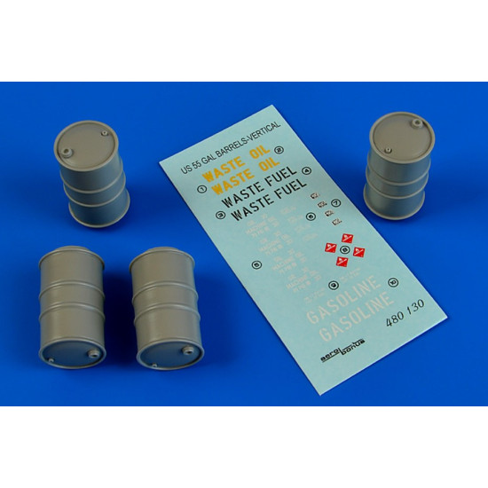 Aerobonus 480130 1/48 Us 55 Gallon Barrels Vertical Position Resin Kit Aerobonus 480130 1/48 Us 55 Gallon Barrels Vertical Position Resin Kit