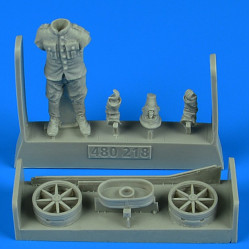 Aerobonus 480218 1/48 German Or Austro-hungarian Wwi Aircraft Mechanic With Handling Tail Skid Hand Cart