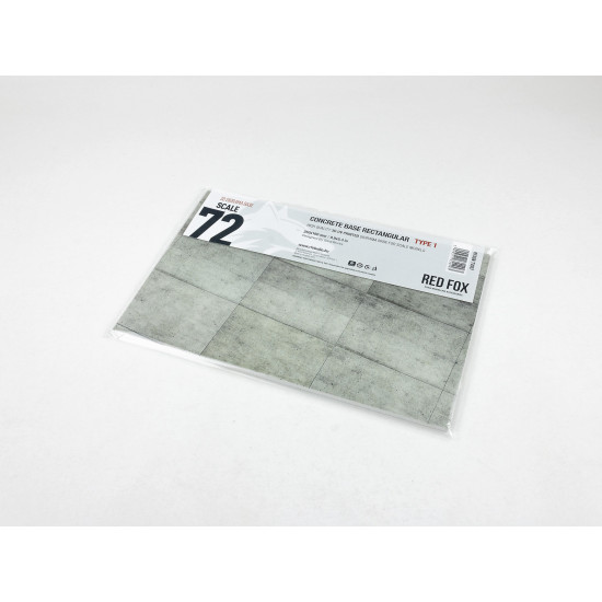 Red Fox Db-72007 1/72 3d Diorama Base Concrete Base Rectangular Type 1 250x160mm