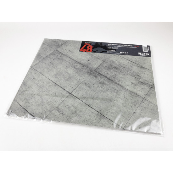 Red Fox Db-48014 1/48 3d Diorama Base Concrete Base Rectangular Type 4 380x320mm Red Fox Db-48014 1/48 3d Diorama Base Concrete Base Rectangular Type 4 380x320mm