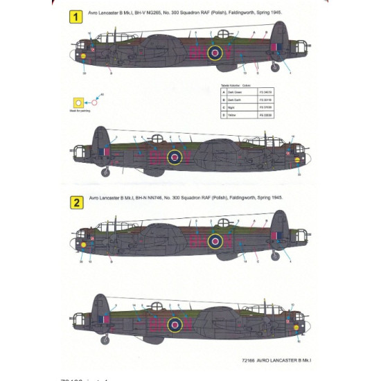 Techmod 72166 1/72 Avro Lancaster B Mk I Decal For Aircraft