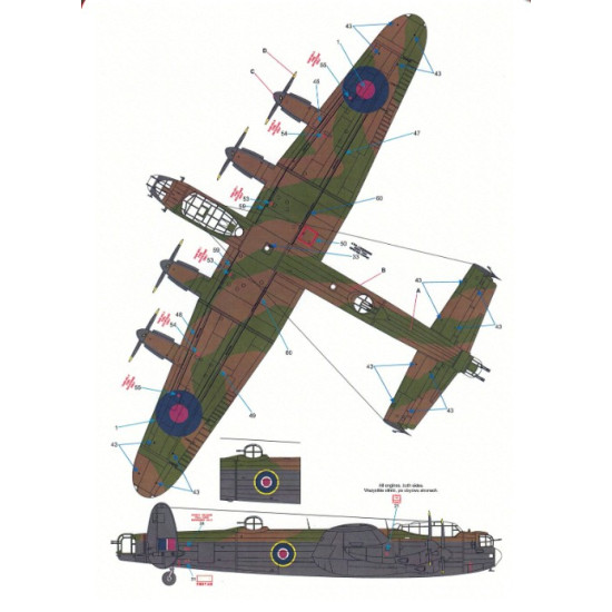 Techmod 48824 1/48 Avro Lancaster B Mk I Decal For Aircraft