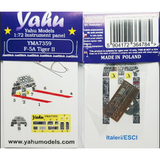 Yahu Model Yma7359 1/72 F-5a Tiger Ii For Italeri/Esci Accessories For Aircraft Yahu Model Yma7359 1/72 F-5a Tiger Ii For Italeri/Esci Accessories For Aircraft