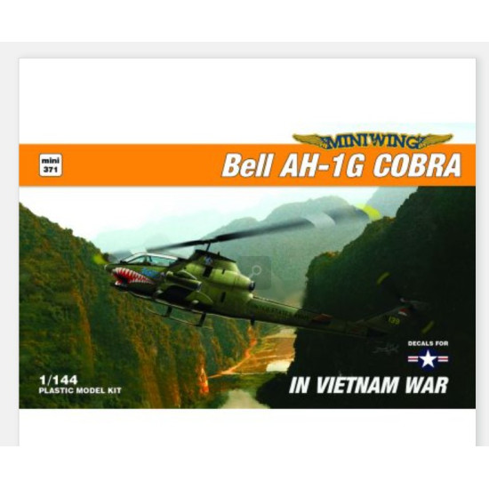 Miniwing 371 1/144 Bell Ah-1g Cobra In Vietnam War Plastic Model Kit Miniwing 371 1/144 Bell Ah-1g Cobra In Vietnam War Plastic Model Kit