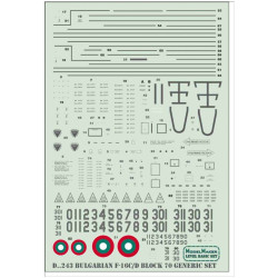 Model Maker D48243 1/48 Bulgarian F-16c/D Block 70 Generic Set