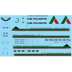 26decals 144-1001 1/144 Air Atlantis Boeing 727-200 Laser Decal