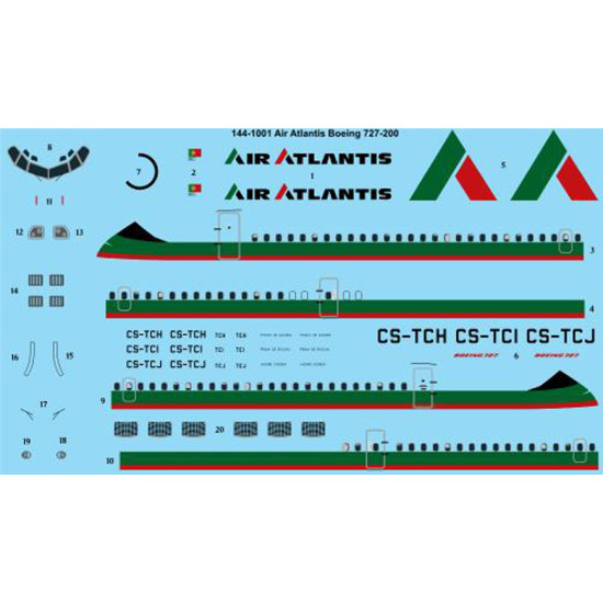26decals 144-1001 1/144 Air Atlantis Boeing 727-200 Laser Decal 26decals 144-1001 1/144 Air Atlantis Boeing 727-200 Laser Decal