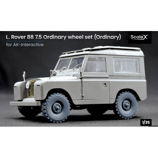 Scalex Wm-35021 1/35 L Rover 88 7/5 Big Ordinary Wheel Set For Ak-interactive