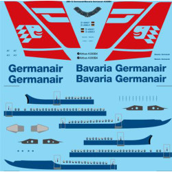26decals 200-12 1/200 Germanair Airbus A300b Laser Decal For Aircraft
