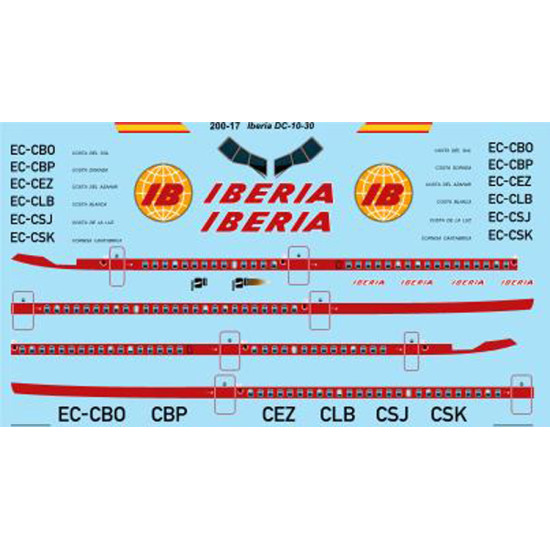 26decals 200-17 1/200 Iberia Dc-10-30 Laser Decal