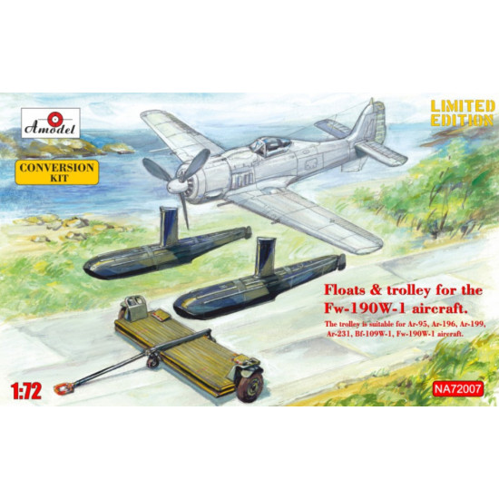 Amodel Na72007 1/72 Floats Trolley Fw190w-1 Trolley Ar-95 Ar196 Ar199 Bf-109w-1 Amodel Na72007 1/72 Floats Trolley Fw190w-1 Trolley Ar-95 Ar196 Ar199 Bf-109w-1