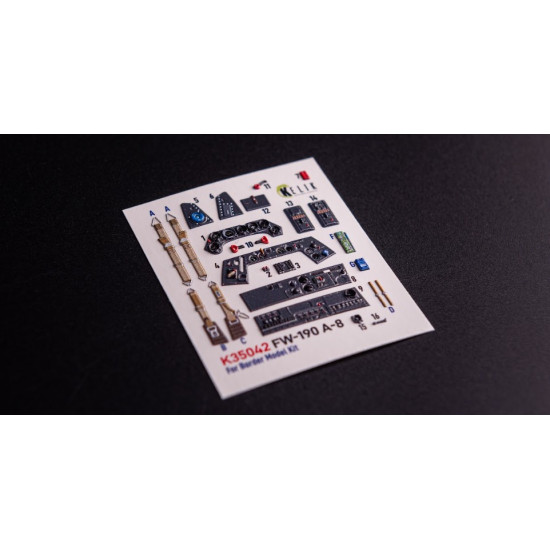 Kelik K35042 1/35 Fw-190a-8 - Interior 3d Decals For Border Models Kit