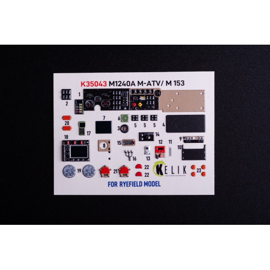 Kelik K35043 1/35 M1240a M-atv - Interior 3d Decals For Rfm Kit Kelik K35043 1/35 M1240a M-atv - Interior 3d Decals For Rfm Kit
