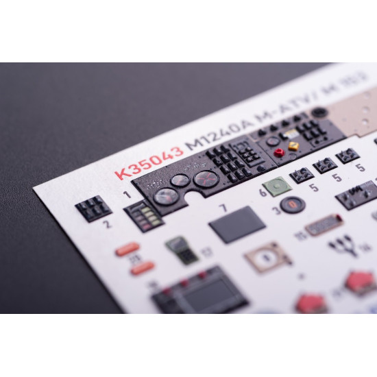 Kelik K35043 1/35 M1240a M-atv - Interior 3d Decals For Rfm Kit Kelik K35043 1/35 M1240a M-atv - Interior 3d Decals For Rfm Kit