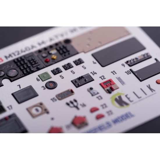 Kelik K35043 1/35 M1240a M-atv - Interior 3d Decals For Rfm Kit Kelik K35043 1/35 M1240a M-atv - Interior 3d Decals For Rfm Kit