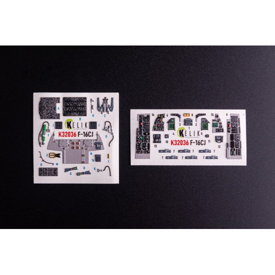 Kelik K32036 1/32 F-16cj - Interior 3d Decals For Tamiya Kit Kelik K32036 1/32 F-16cj - Interior 3d Decals For Tamiya Kit
