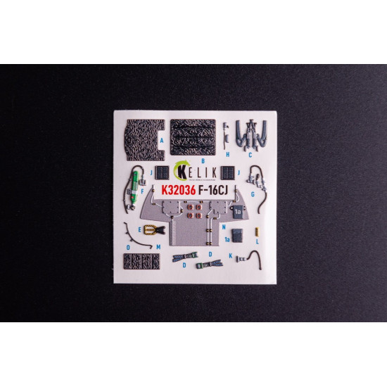 Kelik K32036 1/32 F-16cj - Interior 3d Decals For Tamiya Kit Kelik K32036 1/32 F-16cj - Interior 3d Decals For Tamiya Kit