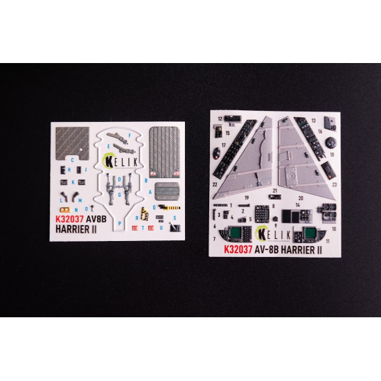 Kelik K32037 1/32 Av-8 Harrier - Interior 3d Decals For Trumpeter Kit